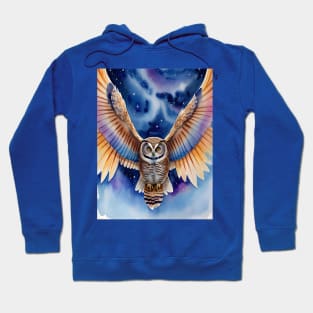 Watercolour Owl Art Hoodie